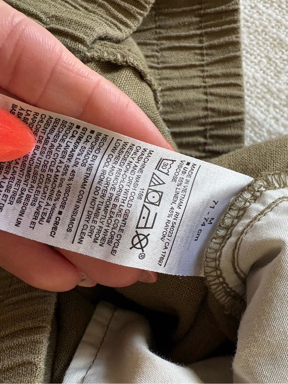 Old Navy High Rise Straight Linen Pant - Picture 7 of 9